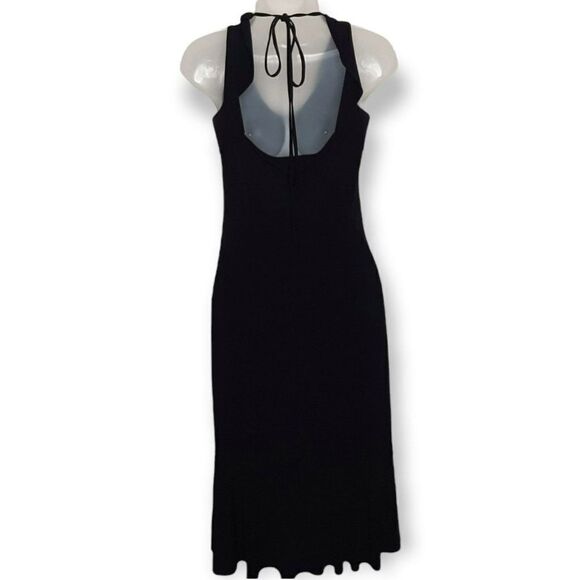 Necessary Objects Y2K Black Ruffle Slip Dress sz S - Picture 5 of 6
